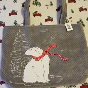 Vera Bradley Holiday Vera Tote with Polar Bear